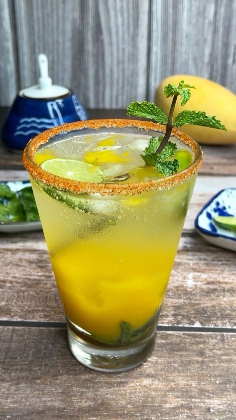 meghnasfoodmagic on Instagram: MANGO MOJITO - Curated this virgin mango mojito flavour for all of you. This surely will leave flavours of mango, perfume of lemon,… Mango Perfume, Mango Mojito, Signature Drinks, Mojito, Pint Glass, Beer Glasses, Mango, Lemon, Salad