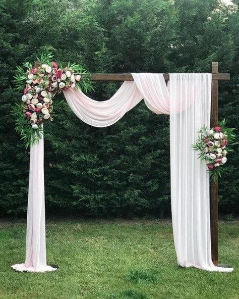 Backdrop Design Ideas, Simple Wedding Arch, Wedding Decorations Ideas, Simple Wedding Bouquets, Floral Arch Wedding, Wedding Background Decoration, Diy Wedding Backdrop, Wedding Backdrop Design, Easy Backdrops