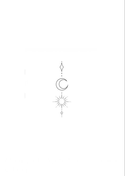 Mid Spine Tattoos For Women, Star Moon Sun Tattoo, Simple Moon Tattoo, Sun Moon Stars Tattoo, Hand And Finger Tattoos, Small Pretty Tattoos, Petite Tattoos, Sun Tattoos, Sternum Tattoo