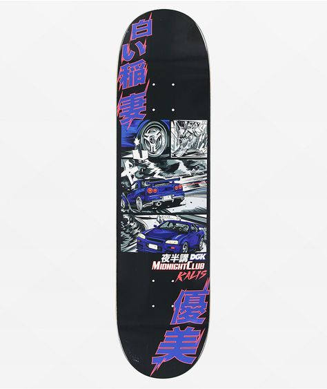 DGK Kalis Midnight Club 8.06" Skateboard Deck Josh Kalis, The Midnight Club, Racing Graphics, Skate Brands, Skateboard Truck, Deck Features, Dangerous Sports, Skateboard Designs, Dr Belongings