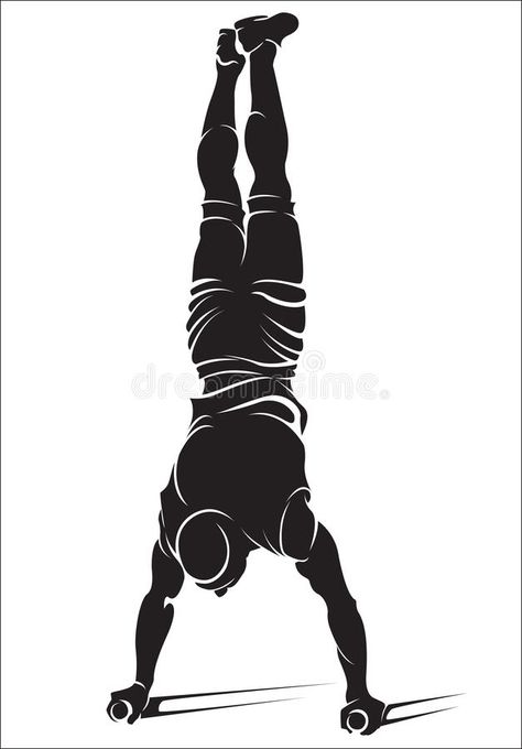 Sporty man doing street workout exercise. Handstand stock illustration Handstand Drawing, Hip Hop Wallpaper, Insta Icon, Street Workout, Gym Design, Handstand, Calisthenics, Dark Wallpaper, Fitness Workout