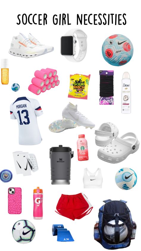 #soccermusthaves (Try and find all the soccer balls comment how many you fount) Soccer Things You Need, Cute Soccer Practice Outfits, Soccer Packing List, Soccer Stuff To Buy, Soccer Must Haves, Soccer Tournament Packing List, Soccer Needs, Soccer Bag Essentials, Soccer Wishlist