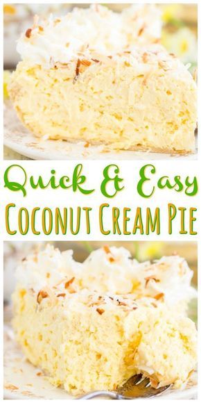 No Bake Coconut Cream Pie, Easy Coconut Cream Pie, Best Coconut Cream Pie, Coconut Pie Recipe, Dessert To Make, Homemade Pudding, Coconut Cake Recipe, Coconut Pie, Coconut Desserts