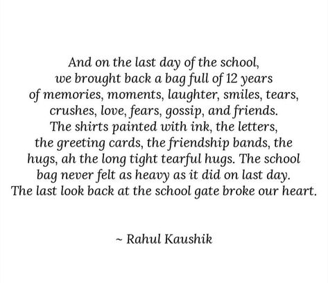 Last School Day Quotes Feelings, School Ends Quotes, Life After High School Quotes, Last Day Of Class 10 Quotes, School Farewell Speech, 10th School Life Ending Quotes, Last Day Of High School Quotes, School Ending Quotes, Last Day Of School Quotes Memories