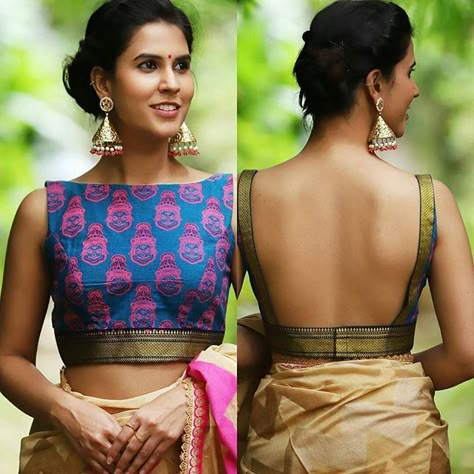 14 Sassy Deep Back Neck Blouse Designs For Sarees • Keep Me Stylish ब्लाउज बैक नेक डिजाइन, Black Blouses, Latest Saree Blouse, Sleeveless Blouse Designs, Blouse Designs Catalogue, Sari Design, Saree Blouse Neck Designs, Backless Blouse Designs, New Saree Blouse Designs