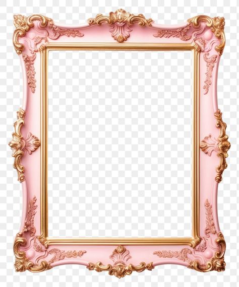 Rococo Frame, Pink Picture Frames, Picture Frame Vintage, Molduras Vintage, Vintage Picture Frame, Logo Jewelry, Diy Journal Books, Free Frames, Cute Frames