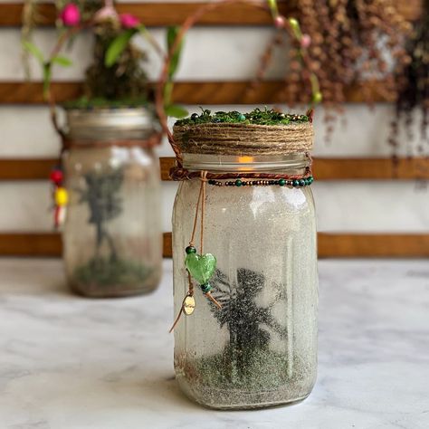 Mason Jar Fairy Lantern DIY • The Good Hearted Woman Fairy Jar Ideas, Lantern Planter Ideas, Fairy Lanterns Diy, Back Porch Deck, Fairy Light Lantern, Fairy Jars Diy, Fairy Mason Jars, Summer Gnomes, Fairy Lamps