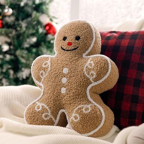 Christmas this season will not get cuter! Check out the Gingerbread man pillow decor! click the link to check it out!! Follow for more inspo this season!! Gingerbread Pillow, Man Pillow, Couch Living Room, Pillow For Couch, Christmas Throw Pillow, Pillow Plush, Christmas Throws, Christmas Gingerbread Men, Christmas Room Decor