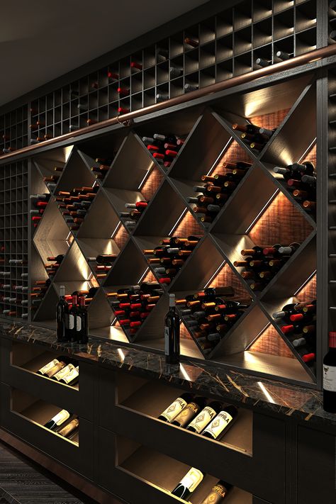 Liquor Store Design Interiors Luxe, Home Wine Bar Design, Wine Rooms In House Modern, Wine Store Design Shop Interiors, Bar Interior Design Home, Enoteca Design, Wine Display Ideas, Home Bar Aesthetic, Wine Cave Design