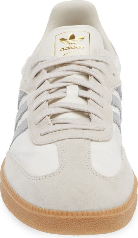 adidas Gender Inclusive Samba OG Sneaker | Nordstrom Rich And Sporty Samba, Womens Sambas, Beige Sambas, White Samba Adidas, Fall Shoes 2024, Cute Everyday Shoes, Adidas Samba Aesthetic, Sneakers 2024, Samba Adidas