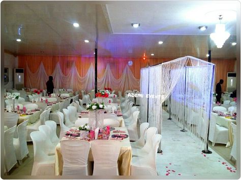 Pictures Of Lovely Wedding Reception Decorations And Cakes - Events - Nigeria Nigeria Wedding Reception Decorations, Event Planning Pictures, Event Planning Proposal, Event Planning Printables, Nigeria Wedding, Event Planning Business Cards, Hall Decoration, Event Planning Decorations, Wedding Hall Decorations