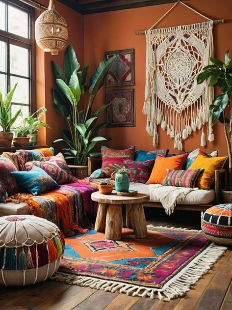 Comfortable Bedroom Decor, Mediterranean Living Room, Moroccan Living Room, Moroccan Interiors, Maximalist Decor, Bedroom Refresh, Moroccan Decor, A Living Room, Dream House Decor