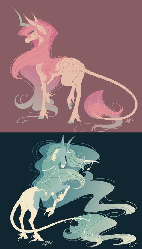 Fantasy Horses, Images Kawaii, Mythical Animal, Creature Drawings, Unicorn Art, Pony Drawing, Fantasy Creatures Art, Mythical Creatures Art, Mythological Creatures