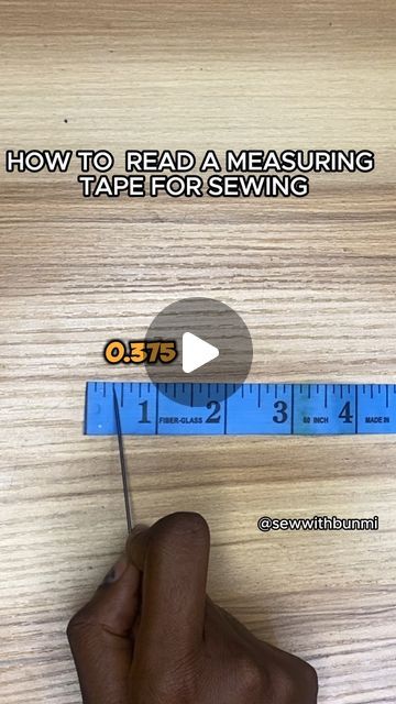 Fashion Tutor| Fashion Content Creator on Instagram: "Let’s learn about the measuring tape  Mastering the measuring tape is a game changer in sewing fundamental skill for achieving accurate fits, efficient fabric use, and professional-looking results.   In my latest video, I dived into the details of reading a measuring tape like a pro. You will learn how to decipher the small lines on your tape and take precise measurements without rounding up to the nearest familiar value.   By the end of this video, you’ll be confident in your ability to read a measuring tape accurately.   📍YouTube: sew with bunmi The link in my bio takes you straight to the video   Give this post a like❤️ and Share to your stories.  #sewingtips #sewinghacks #howtomeasure #sewing # diy #measuringtope #howtomeasure #sew How To Read A Tape Measure, Tape Measure Reading, Tape Reading, Fashion Content Creator, Be Confident In Yourself, Fashion Content, Sewing Diy, Sewing Skills, Measuring Tape