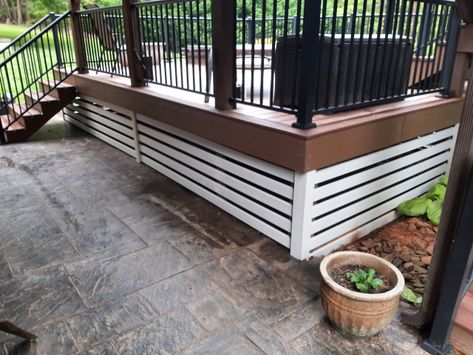 Deck Skirting - Deck - Charlotte - by RENOscapes LLC | Houzz Deck Skirting Ideas Cheap, Deck Skirt, Deck Skirting Ideas, Skirting Ideas, Deck Skirting, Fiber Cement Board, Sunroom Addition, Cement Board, Skirt Ideas