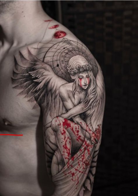 Angel Rib Tattoo, Weeping Angel Tattoo, Crying Angel, Weeping Angel, Angel Tattoo, Rib Tattoo, Back Tattoos, Tattoo Ink, Tattoos With Meaning