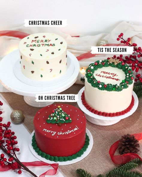 Friendsmas Cake Ideas, Christmas Cake Decorations Simple, Christmas Cakes Decorated, Christmas Smash Cake 1st Birthdays, Christmas Theme Cake Ideas, Winter Cake Designs, Christmas Birthday Cakes, Simple Christmas Cake Designs, Easy Christmas Cake Designs