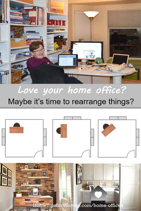 Desks In Middle Of Room, Desk On Angle In Office, Diagonal Desk Placement Home Office, Desk In Corner Facing Out, Home Office Desk Facing Door, Outward Facing Desk, Desk Placement In Home Office, Rug Under Desk Home Office Placement, Diagonal Desk Placement