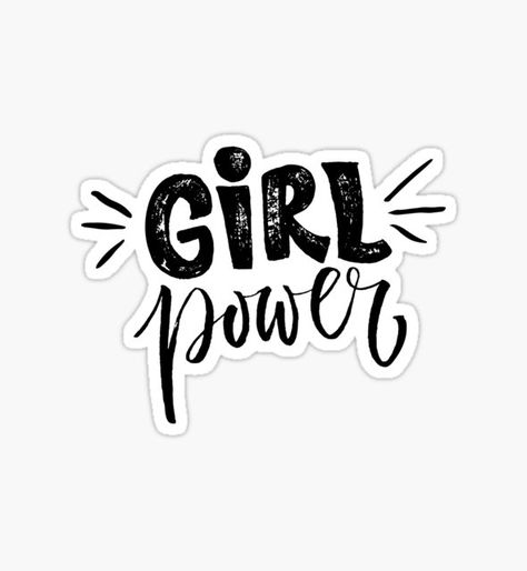 Girl Power Stickers, Quote Girl, Feminism Quotes, Aesthetic Png, Black And White Stickers, Cute Laptop Stickers, Tumblr Stickers, Hydroflask Stickers, Black Stickers