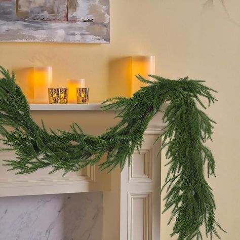 Hananona 2 Pcs Artificial Norfolk Pine Garlands, Real Touch Winter Pine Garland, Green Artificial Greenery Garland for Table, Mantle, Wall, Indoor, Outdoor Christmas Decorations (2, 6 FT) Garland For Table, Vine Decoration, Christmas Branches, Holiday Mantle, Norfolk Pine, Artificial Christmas Garland, Pine Garland, Artificial Garland, Christmas Decorations Wreaths