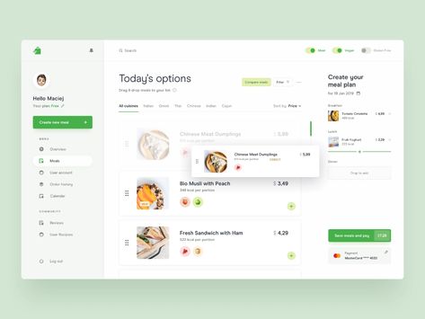 Meal Prep Delivery Service App by Maciej Kałaska for widelab on Dribbble Banner Web Design, Web Dashboard, Banner Web, Webdesign Inspiration, Dashboard Ui, Website Design Company, Ideas Vintage, Food Website, Affinity Designer