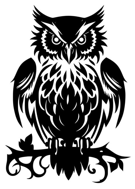 Owl Stencil, 100 Emoji, Bird Silhouette Art, Side Thigh Tattoos, Easy Disney Drawings, Vinyl For Cars, Owl Eyes, Silhouette Painting, Owls Drawing