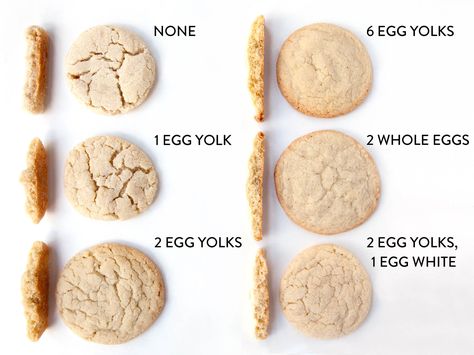 Cookie Recipes Without Eggs, Cake Recipes Without Eggs, Chewy Sugar Cookie Recipe, No Egg Cookies, Chewy Sugar Cookies, Baking Science, Clam Recipes, Cookie Cake Recipe, Cookie Spread