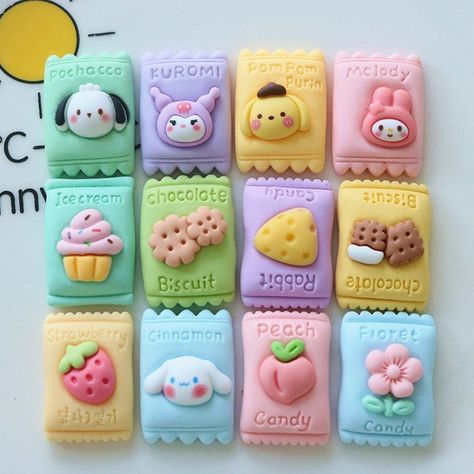 Lamasa Art, Sanrio Charms, Super Clay, Fimo Kawaii, Making Miniatures, Wallpaper Boho, Instruções Origami, Embellishment Diy, Market Ideas