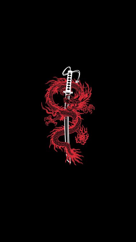 Japanese Dragon Wallpaper Iphone, Kaizen Wallpapers Aesthetic, Red And Black Anime Aesthetic Wallpaper, Dragon Wallpapers Aesthetic, Red Samurai Art, Kaizen Aesthetic, Red Anime Aesthetic Wallpaper, Dark Chinese Aesthetic, Oni Mask Wallpaper