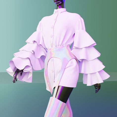 Holographic Fashion, 카드 디자인, 3d Fashion, Cyberpunk Fashion, Marvelous Designer, Futuristic Fashion, Poses References, October 25, Future Fashion