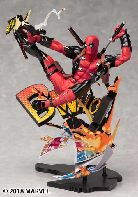 GoodSmile presents "Deadpool: Breaking the Fourth Wall" Deadpool Figure, Marvel Statues, Breaking The Fourth Wall, Marvel Figure, Anime Figurines, Marvel Deadpool, Fourth Wall, Figure Poses, Action Figures Collection