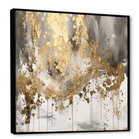 Acrylic Wall Decor, Abstract Canvas Wall Art, Media Wall, Gold Picture Frames, Abstract Canvas Painting, Acrylic Wall Art, Framed Canvas Wall Art, Abstract Acrylic, Art Abstrait