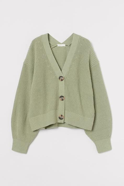 Zara Spring, Spring Knits, Rib Knit Cardigan, School Looks, Green Cardigan, Cardigan Long, Dr Closet, Looks Chic, Wide Sleeves