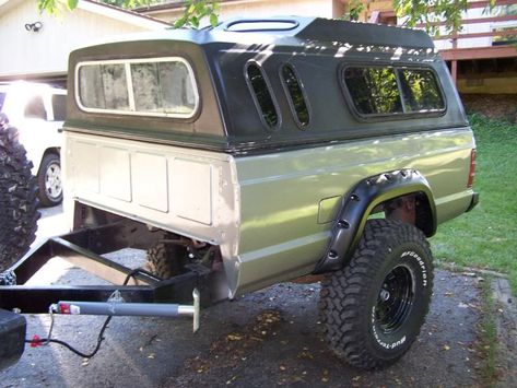 Pickup Bed Camper, 454 Ss Truck, Adventure Bicycle, Delivery Motorcycle, Truck Bed Trailer, Motorcycle Triumph, Truck Conversion, Mini Caravan, Jeep Trailer