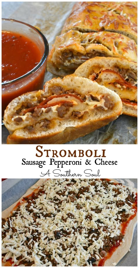 Sausage Pepperoni Stromboli, Italian Sausage Pizza Recipes, Sausage Calzones With Pizza Dough, Stromboli Sausage, Sausage Bread With Pizza Dough, Italian Sausage Stromboli Recipe, Sausage Stromboli Recipe, Stromboli With Pizza Dough, Pepperoni Stromboli Recipe