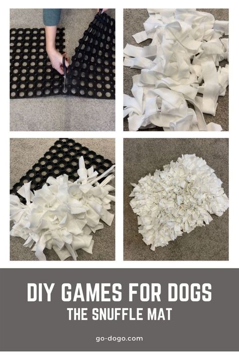 The holidays are perfect for a little DIY project. So, why not make a snuffle mat for your dog - in the shape and colour of your choice? Find out how to make your own in our DIY video. You dog will love the mental workout-and you will have fun watching them find the treats. #dogs #dogtoy #snufflemat #mentalstimulationfordogs #DIYprojects #DIYprojectsfordogs Dog Snuffle Mat Pattern, Sniffing Mat Diy, Diy Sniff Mat, Diy Sniff Mat For Dogs, Dog Sniffing Mat Diy, Dog Projects Diy, Diy Snuffle Ball For Dogs, Diy Dog Snuffle Mat, How To Make A Snuffle Mat For Dogs