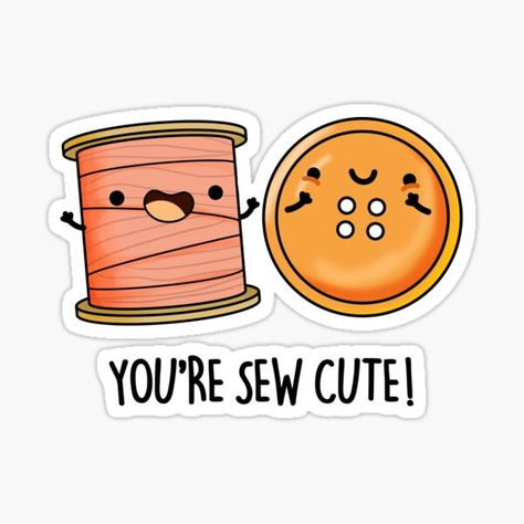 Sewing Puns, Work Puns, Cheesy Puns, Sewing Humor, Spool Of Thread, Punny Puns, Punny Cards, Love Puns, Animal Puns