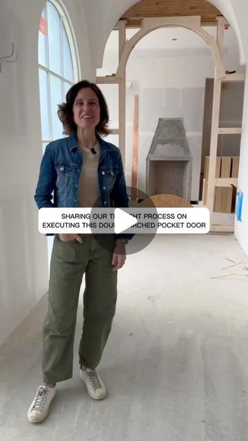 Erin Stetzer on Instagram: "Sharing how we work through the process of getting these double-arched pocket doors perfect 🤔  It’s all about creating a moment for the homeowners ✨ Entering through these beautiful doors and welcomed by the fireplace 🔥

Designer: @eg_interiors 
Architect: @_dmgarchitects
Builder: @erinstetzerhomes 
#hunterscreekvillage

Want to talk with Erin about YOUR project? For homeowners and builders, whether you are looking for input on a current project or thinking about building or remodeling a home, Erin and her team are here to help you through the entire process! Head to https://www.erinstetzerhomes.com to book a virtual consult with Erin today ✨💻🙌

______
#erinstetzerhomes  #homebuilder #custombuilder #customhomes #customhomebuilder #construction #dreamhome #ho Arched Pocket Doors, Arched Pocket Door, By The Fireplace, Arched Doors, Virtual Design, The Fireplace, Interior Architect, Beautiful Doors, Pocket Doors