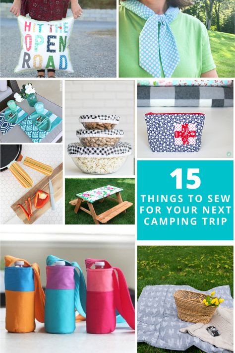 Sewing For Camping Ideas, Rv Sewing Projects, Picnic Sewing Projects, Sew Camping Projects, Sewing Projects For Camper, Camping Sewing Projects Diy, Sewing Projects For Camping, Sewing Projects Camping, Camp Sewing Projects