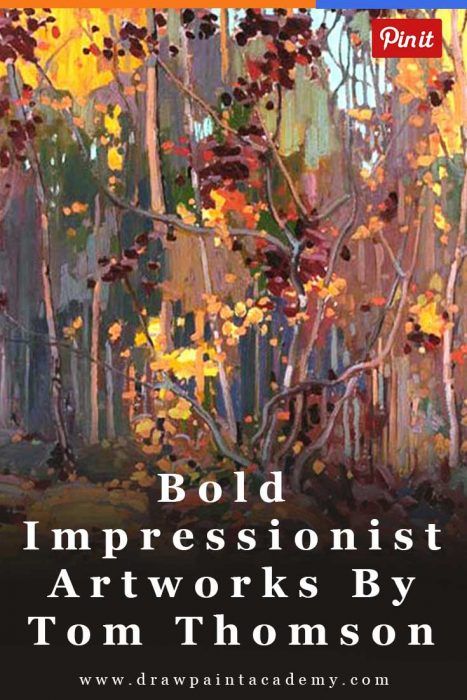 Bold Impressionist Artworks By Tom Thomson Tom Thompson Art, Impressionism Tutorial, Landscape Art Ideas, Impressionist Art Lessons, Arthur Lismer, Painting Ideas Landscape, Tom Thompson, Artist Techniques, Acrylic Landscape Paintings