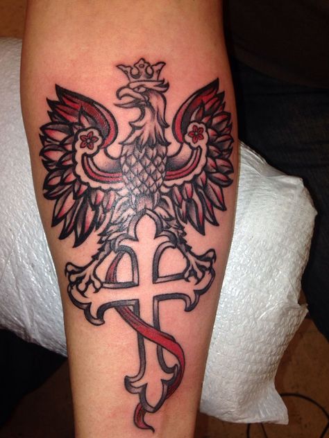 Polish Tattoo Ideas, Polish Eagle Tattoo, Polish Symbols, Poland Tattoo, Falcon Tattoo, German Tattoo, Polish Tattoos, Polish Eagle, Tattoo Prices