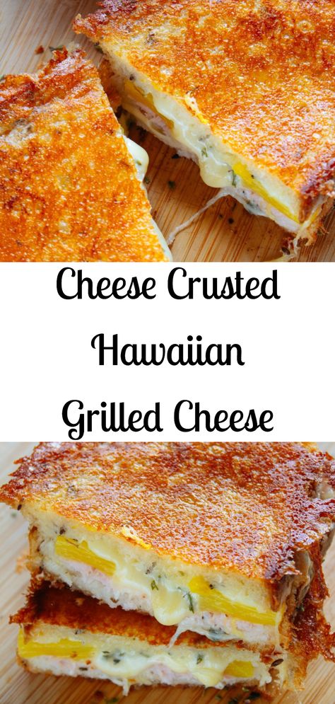 Cheese Crusted Hawaiian Grilled Cheese Grilled Cheese Maker Recipes, Cuban Grilled Cheese, Lasagna Grilled Cheese Sandwiches, Ham Cheese Grilled Sandwich, Grilled Cheese Ideas Sandwiches, Mac N Cheese Grilled Cheese, Crazy Grilled Cheese Recipes, Hawaiian Pizza Grilled Cheese Sandwich, Dipping Sauce For Grilled Cheese