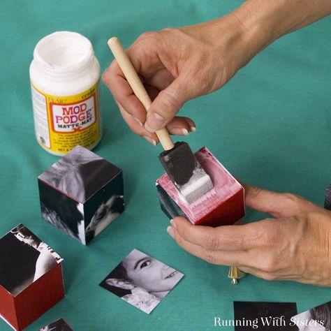 Diy Photo Cube, Educational Games For Toddlers, Picture Cube, Wooden Block Puzzle, Wooden Baby Blocks, Wooden Alphabet Blocks, Baby Name Blocks, Wooden Blocks Toys, How To Make Photo