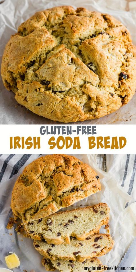 Gluten Free Soda Bread, Gluten Free Irish Soda Bread, Quick Sweets, Irish Dessert Recipes, Soda Bread Recipe, Irish Desserts, Irish Soda Bread Recipe, Gluten Free Recipes Bread, Irish Soda