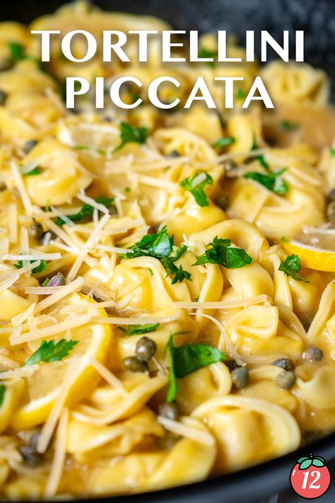 Tortellini Piccata | 12 Tomatoes Marinara Tortellini Recipes, Tortellini Piccata Recipe 12 Tomatoes, 12 Tomatoes Tortellini Picatta, Tortellini Piccata Recipe, Tortellini Picatta, Tri Color Tortellini Recipes, Tortellini Piccata, Tortellini Side Dish, Picatta Recipes