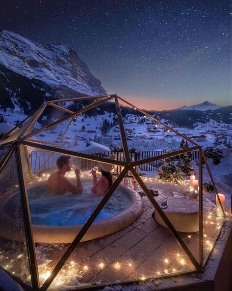 Just you and me under the stars Boutique Hotel Glacier Switzerland, Hotel Glacier Grindelwald, Switzerland Honeymoon Romantic, Honeymoon In Switzerland, Whistler Aesthetic, Dream Honeymoon Destinations, Dream Dates, Luxury Couple, Dream Honeymoon