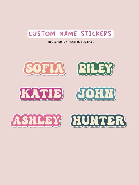 Make your belongings unique with these custom name stickers! Choose from a variety of colors and fonts, and get free shipping on your order. #namestickers #customstickers . #Notebook_Labels #Font_Ideas #First_Class_Stamp #Tumbler_Stickers Font Ideas, First Class Stamp, Tumbler Stickers, Name Sticker, Sticker Water Bottle, Sticker Ideas, Vinyl Sticker Paper, Bottle Sticker, Sticker Laptop