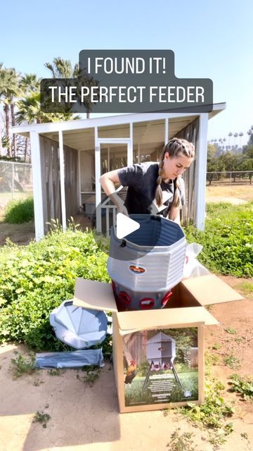 Chickens & Gardening • Lyndsey Gaskins on Instagram: "This beast is a game changer! Here’s why I love it:

•Saves time- no more refilling every day
•Minimal waste
•Huge capacity at 80lbs of feed
•Locks and port covers for critter proofing
•4 adjustable legs to allow the feed ports to be set either 9”, 15” or 19” from the ground.
•Great for any kind of fowl
•Made in the USA 🇺🇸 
•Super durable 

Comment link below, and use code “grovehouse” for a discount at checkout 🙌🏼

#chickensofinstagram #chickentips #farmtips #farming101 #urbanhomesteader #urbanfarming #familyfarming #coopworx" Chicken Feed Catcher, Chicken Coop Feed Storage, Chicken Feeding System, Rodent Proof Chicken Feeder, Chicken Feed Storage Ideas, Large Chicken Feeder, Chicken Feeder Decor, Chicken Feeder Diy, Home Stead