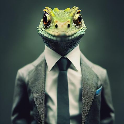 Lagarto antropomórfico con traje de corb... | Premium Photo #Freepik #photo #surrealismo #iguana #lagartija #ropa-elegante Iguanas, Anime, Animals, Tattoos, Reptiles, Cowboy Character, Johan Liebert, Premium Photo, Cowboy