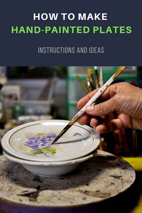 Diy Ceramic Tiles How To Make, How To Paint Dishes, Food Safe Paint For Dishes, Painting Ceramic Plates Diy, How To Paint On Porcelain, Paint On Porcelain, Painting Dishes Ideas, How To Paint On Ceramic Plates, How To Paint Plates